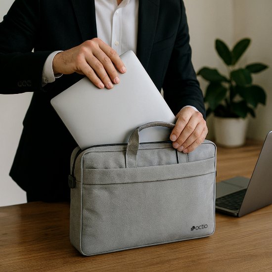 Torba za laptop OCTIO Ascend, 15.6", siva