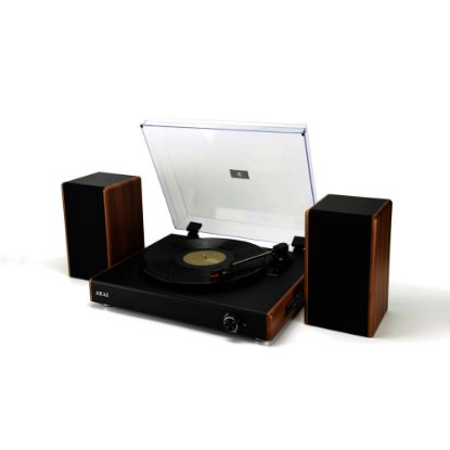 Gramofon AKAI ATT-240SP, USB, BT, FM radio, CD player, zvučnici, drvo