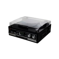 Gramofon AKAI ATT-15SE, FM radio, Kazetofon, USB, SD Card, BT, zvučnici, crni