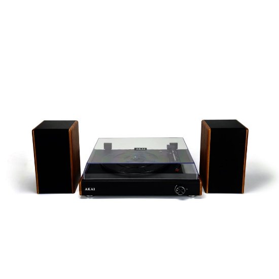 Gramofon AKAI ATT-240SP, USB, BT, FM radio, CD player, zvučnici, drvo