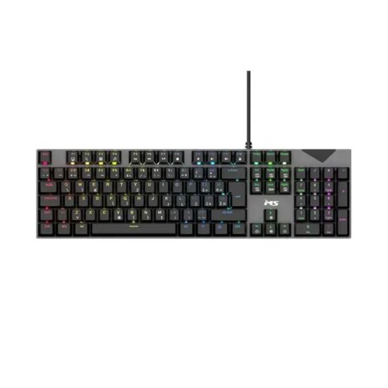 Tipkovnica MS ELITE K-700C, mehanička, Red Switch, US ISO layout, RGB, USB, žičana, crna