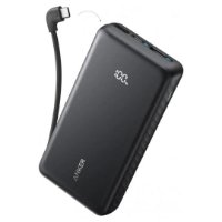 Mobilni USB punjač ANKER Zolo A110D, 10000mAh, brzo punjenje 22,5W, ugrađeni USB-C kabel, crni